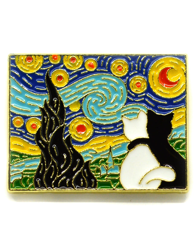 Pin - Van Gogh Cats Accessory for Valentine's Day