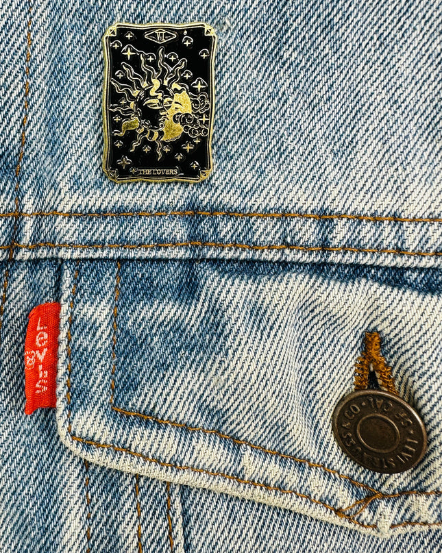 Dark Tarot Lovers Brooch