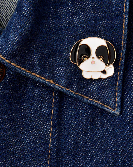 Fluffy Dog Pin for Valentine's Day