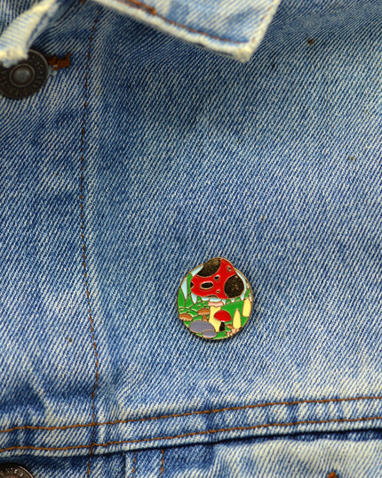 Mushroom Pin Badge