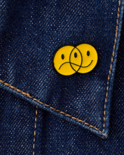 Happy/Sad Enamel Pin