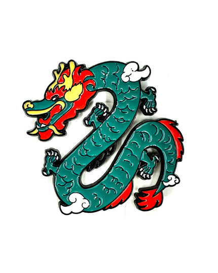 Chinese Turquoise Dragon Brooch