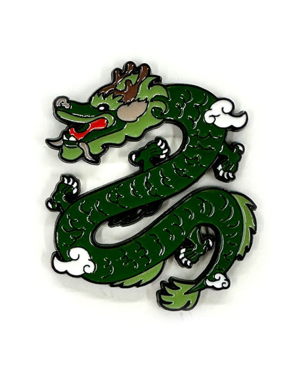 Chinese Green Dragon Brooch