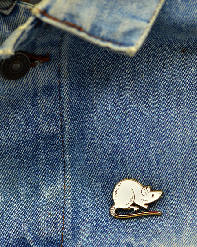 White Rat Badge from Easter Collection