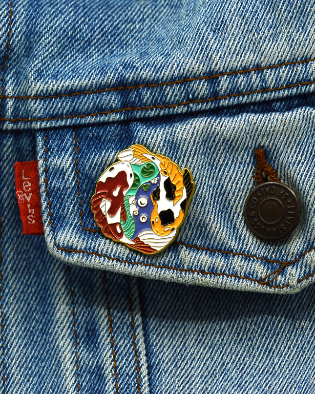 Koi Carp Pair Pin