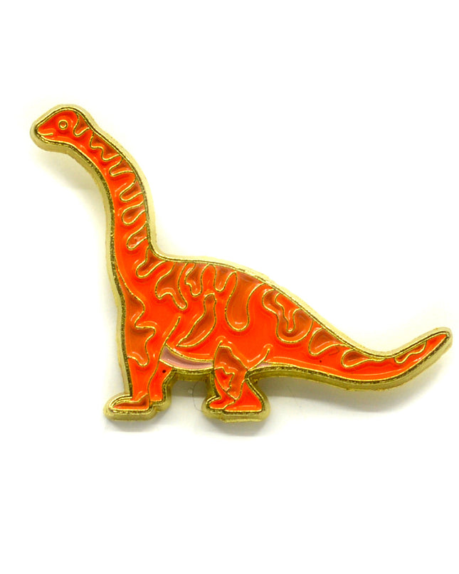 Orange Brachiosaurus Badge