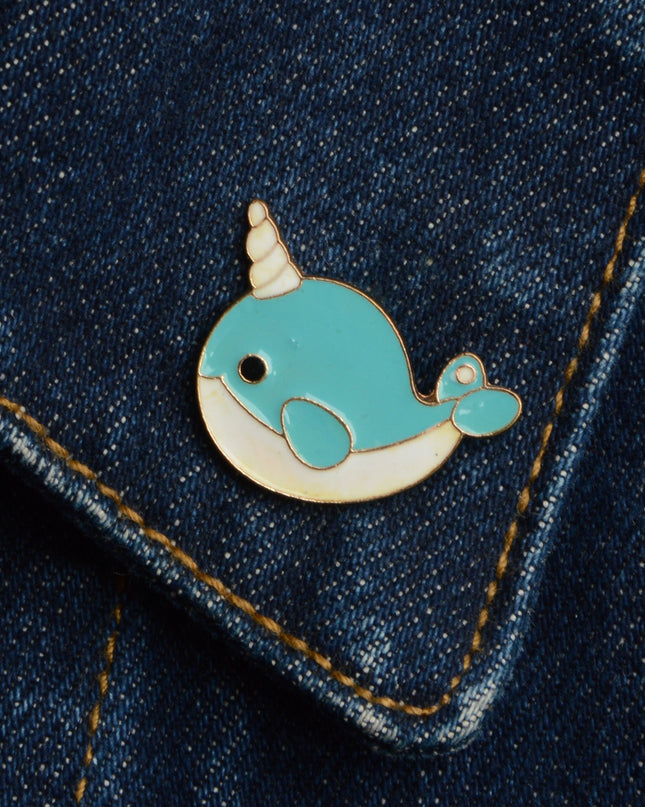 Easter Narwhal Plush Badge