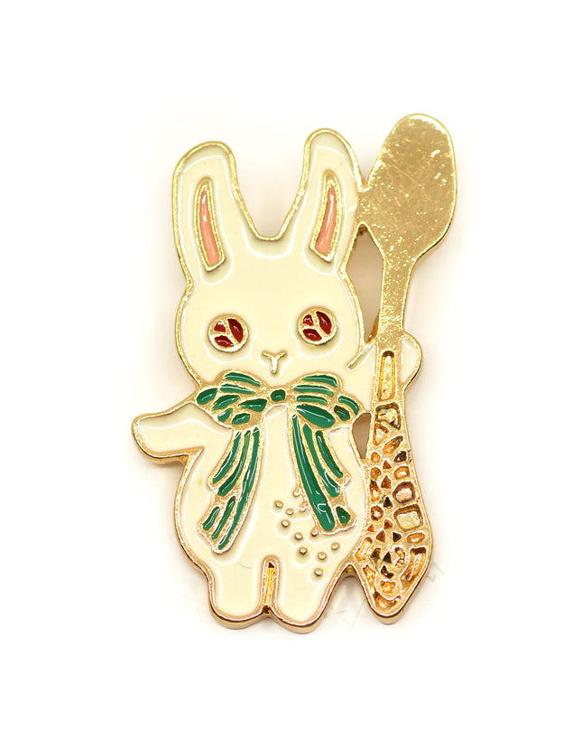 Scary Bunny Easter Pin