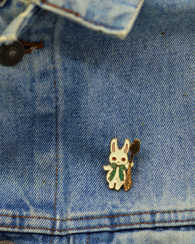 Scary Bunny Easter Pin