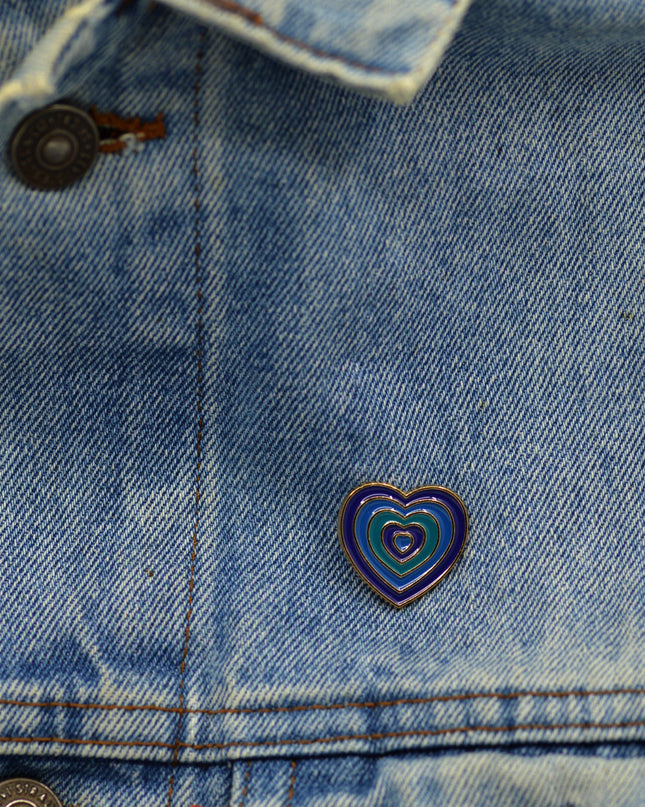 Pin - Layered Heart | Blue
