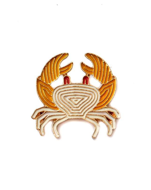 Yellow Crab Brooch - Fun and Colorful Accessory