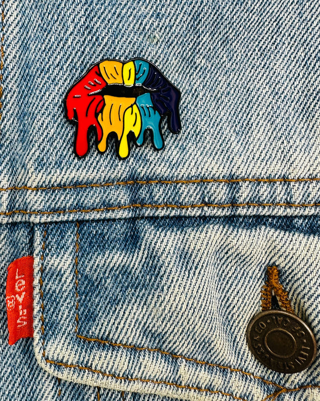 Rainbow Mouth Enamel Pin