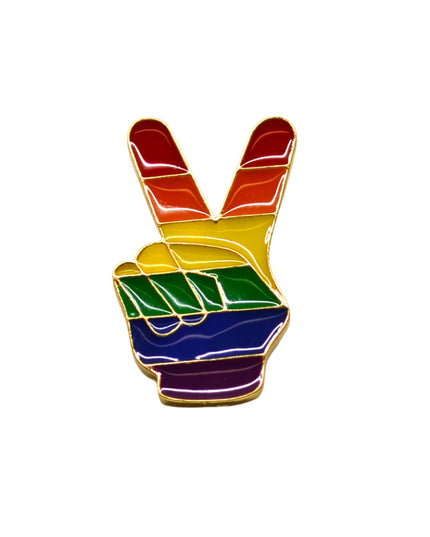 Rainbow Peace Brooch