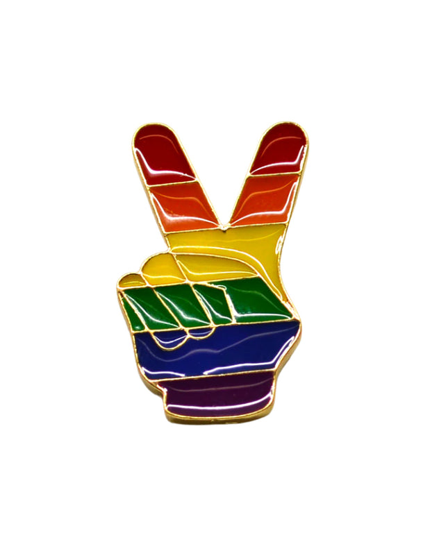 Rainbow Peace Brooch