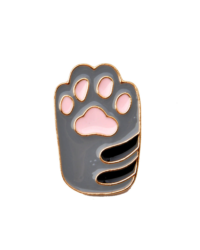 Grey Paw Pin - Charming Halloween Accessory