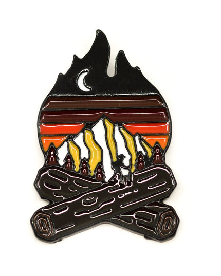 Campfire Design Brooch
