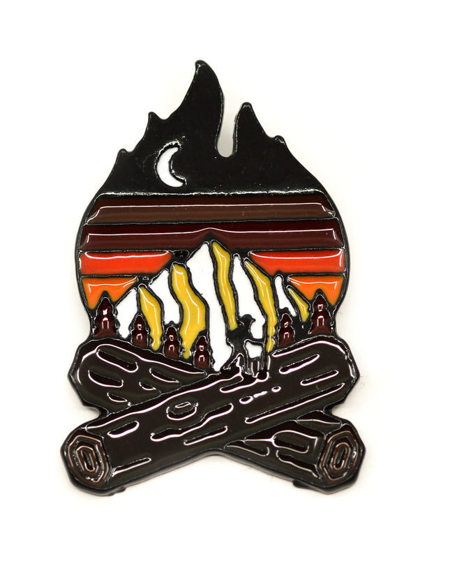 Campfire Design Brooch