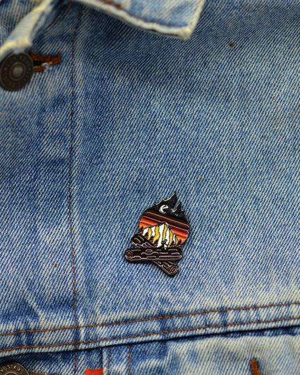 Campfire Design Brooch