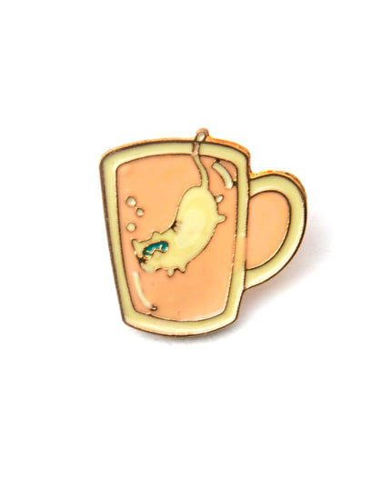 Tea Diver Brooch - Quirky Underwater Design