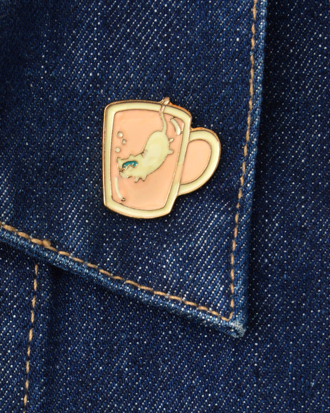 Tea Diver Brooch - Quirky Underwater Design