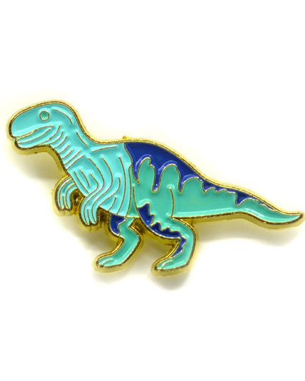 Turquoise T-Rex Badge