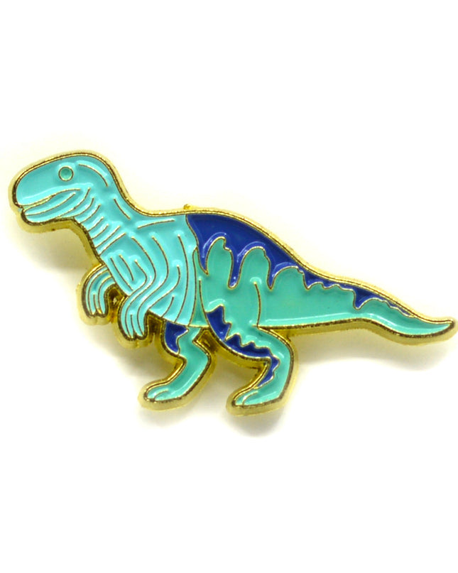 Turquoise T-Rex Badge