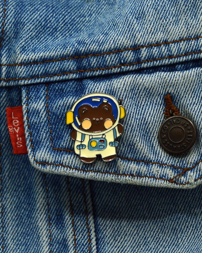 Space Bear Design Brooch