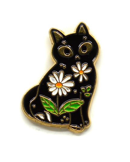 Floral Cat Brooch