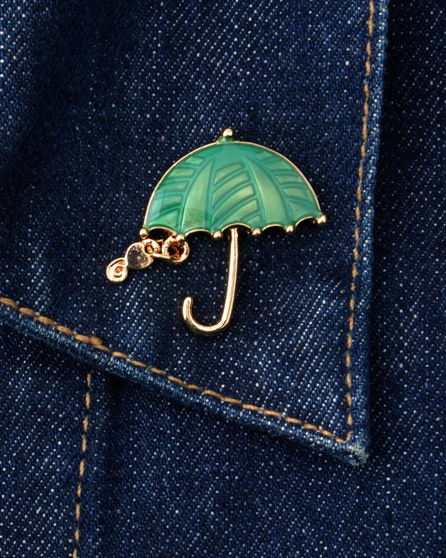 Green Umbrella Pin