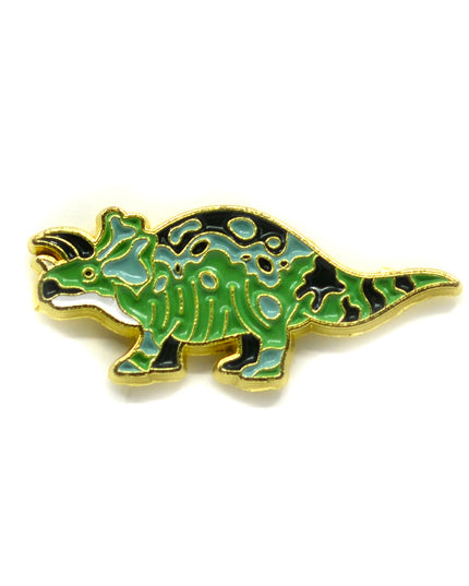 Green Triceratops Badge