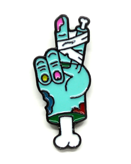 Zombie Peace Pin - Fun Halloween Accessory