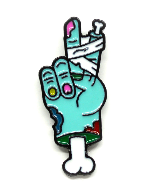 Zombie Peace Pin - Fun Halloween Accessory