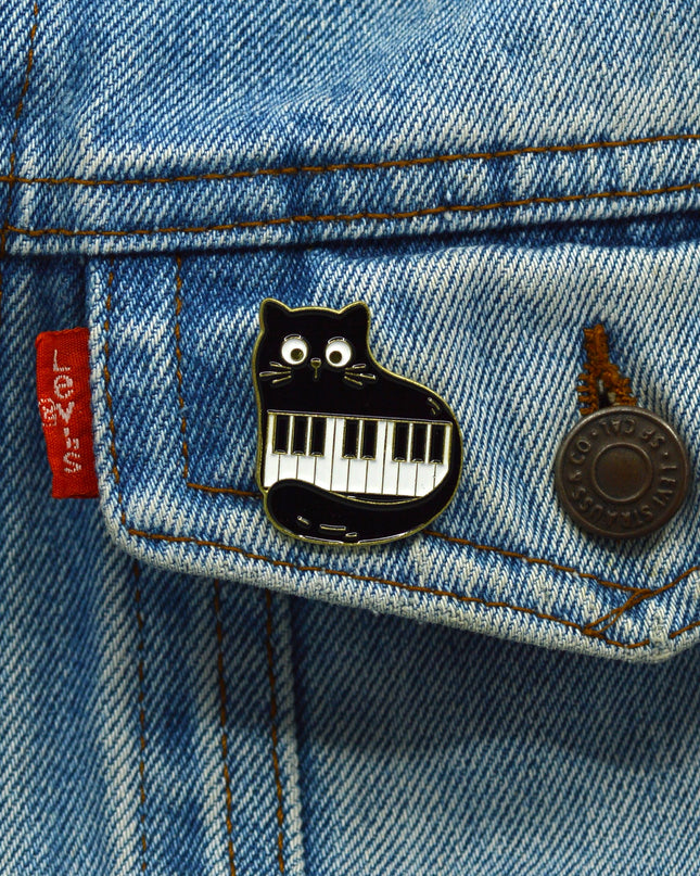 Pianist Cat Brooch
