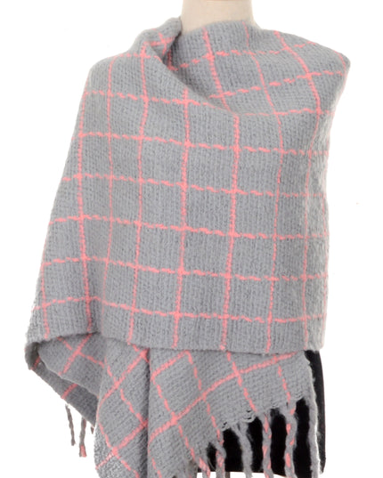 Gray Plaid Scarf