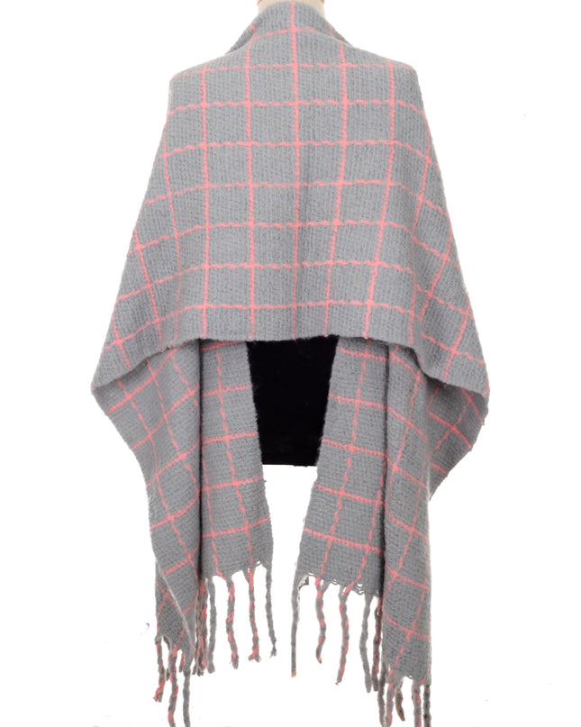 Gray Plaid Scarf