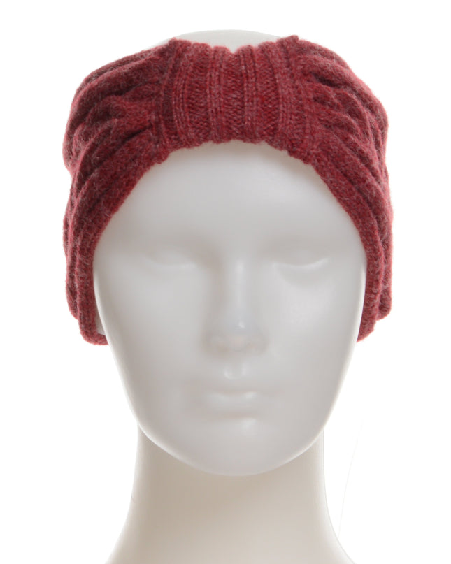 Burgundy Knitted Headband