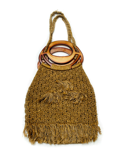 Vintage Knitted Hemp Bag - Ideal for Gift Giving