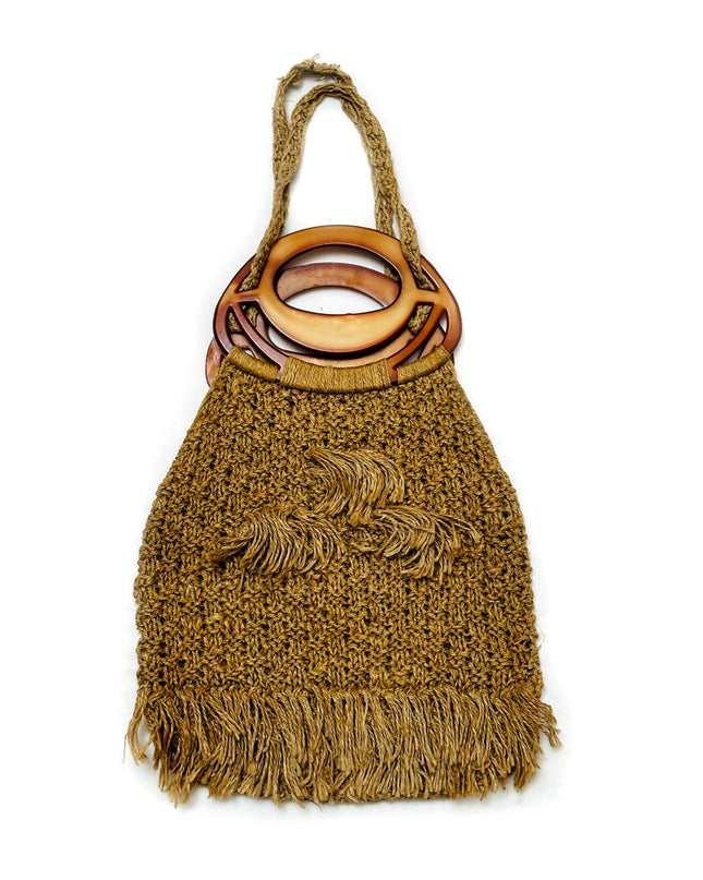 Vintage Knitted Hemp Bag - Ideal for Gift Giving