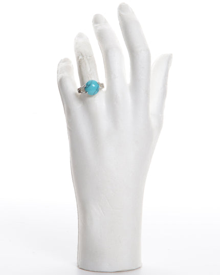 Blue Circle Boho Ring