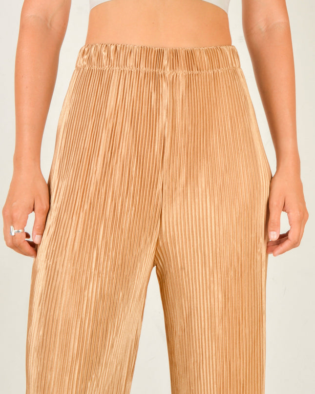 Beige Crepe Pants