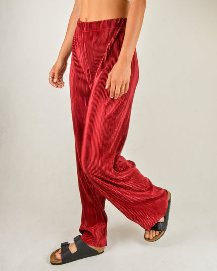 Burgundy Crepe Pants