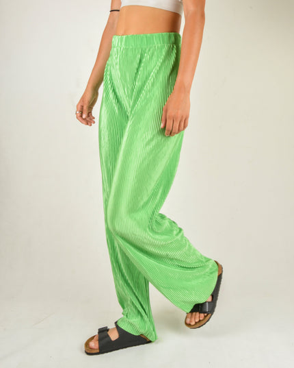 Green Crepe Pants