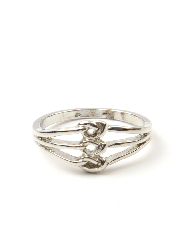 Triple Knot Chrome Ring