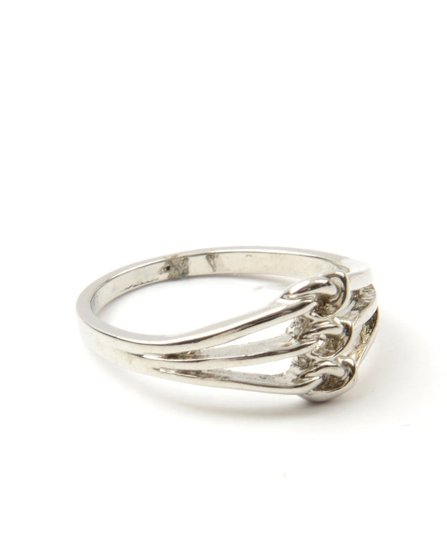 Triple Knot Chrome Ring