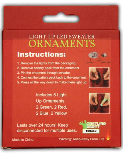 LED Christmas Sweater Ornaments