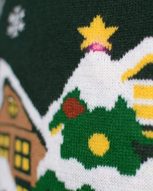 Women's LED Christmas Sweater "Santa is Coming to Town"