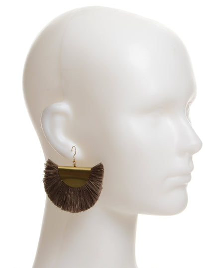 Brown Fan Earrings for Christmas