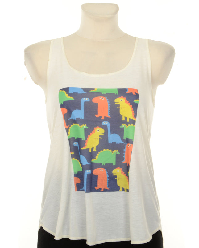 Unisex Dinosaurs Loose Tank Top