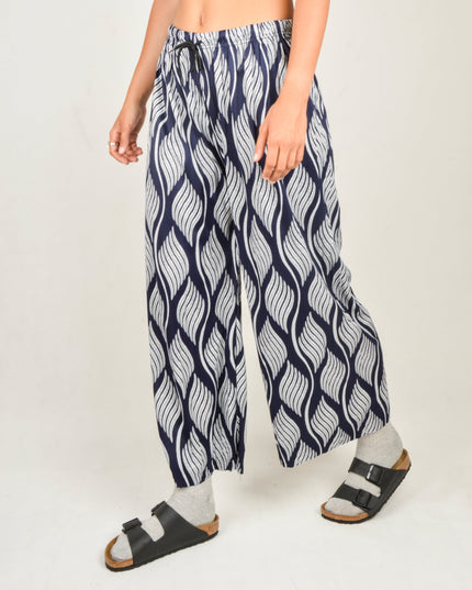 Dark Blue Leaf Pants
