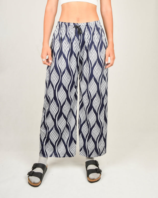 Dark Blue Leaf Pants